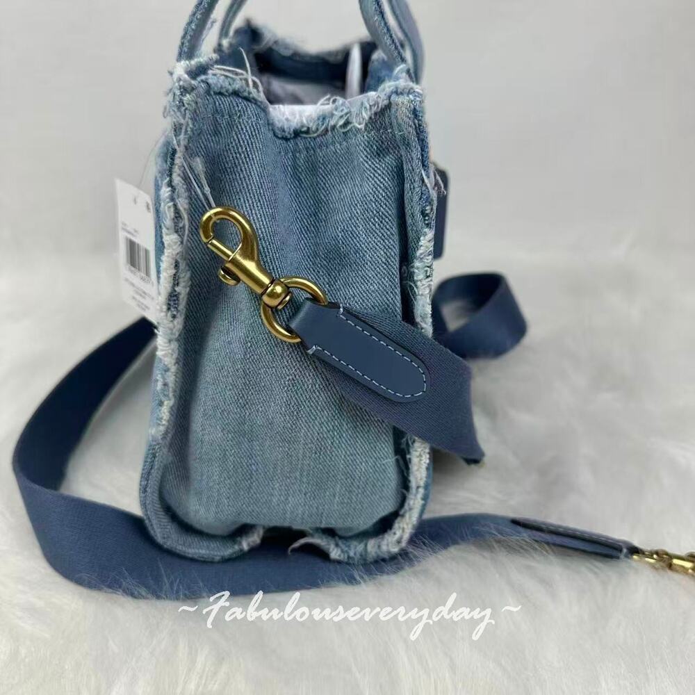Coach Cargo Tote Bag 26 Crossbody With Repurposed Denim Patchwork CCX13 NWT - Picture 5 of 9